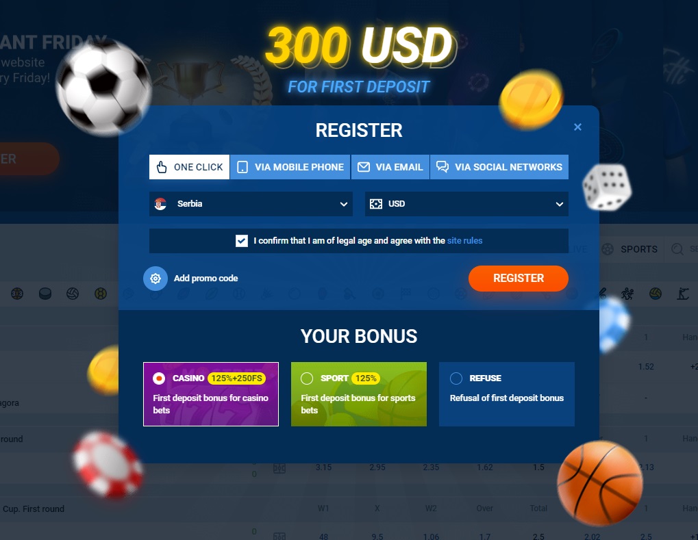 التسجيل في Mostbet